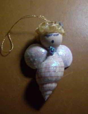 Vintage 1990s BLUEBELLE Shell Angel Ornament by Annabelle’s Angels