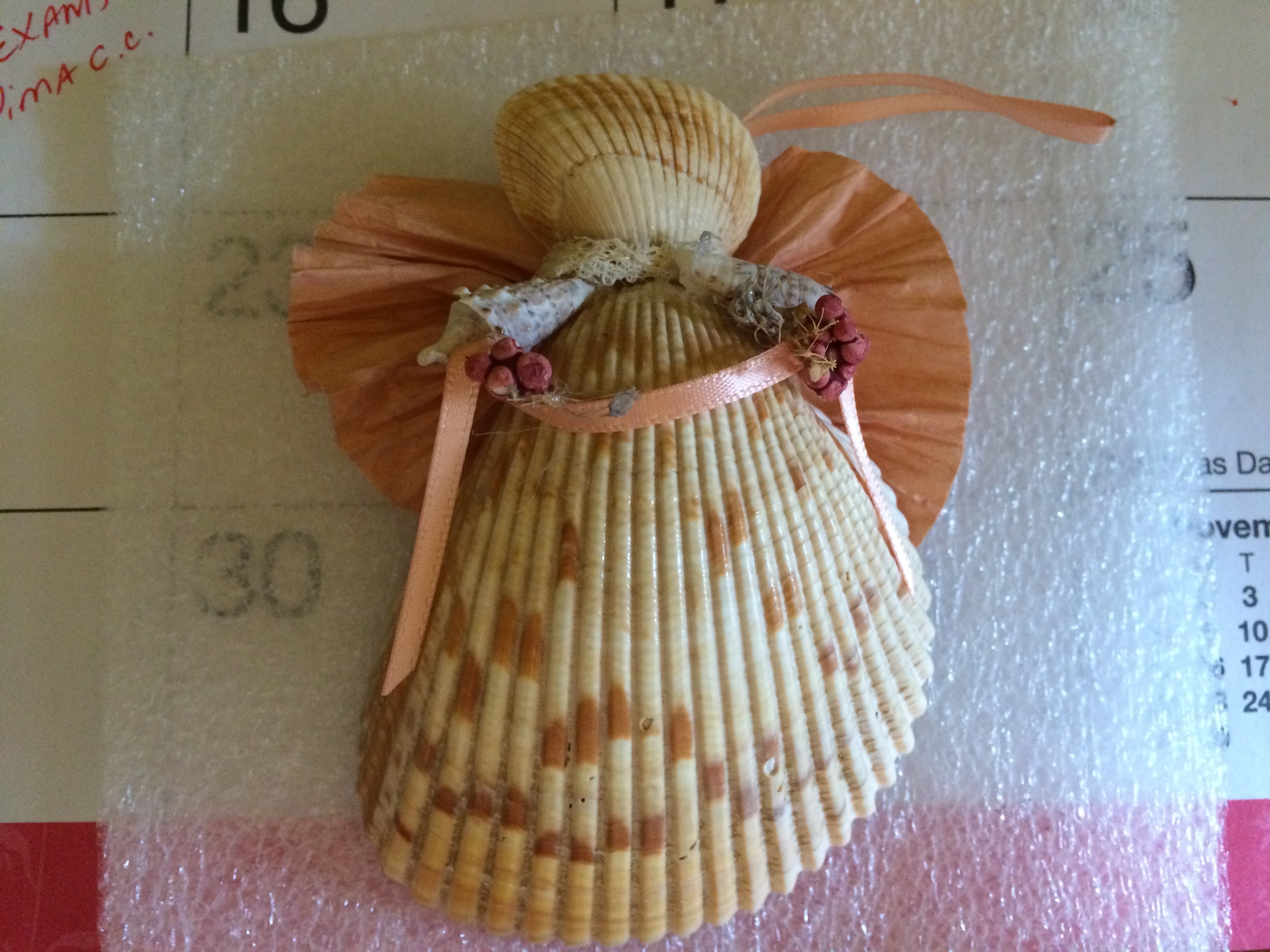 Vintage 1980s Shell Angel Ornament by Annabelle’s Angels