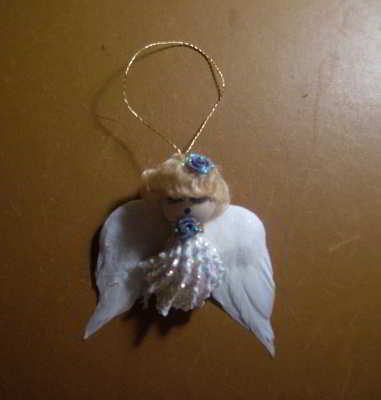 Vintage 1990s JUNIPER Shell Angel Ornament by Annabelle’s Angels