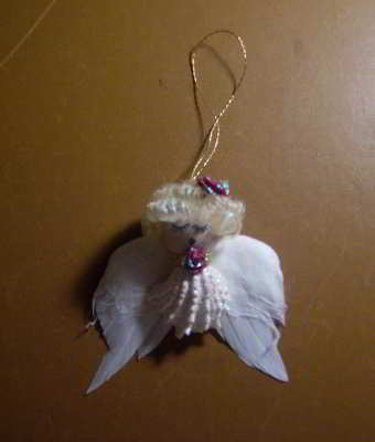 Vintage 1990s PERSIMION Shell Angel Ornament by Annabelle’s Angels